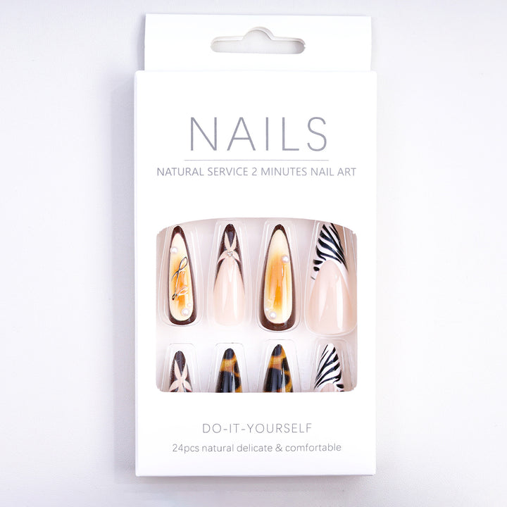 Artificial nails with elegant droplet and animal designs Stornfield