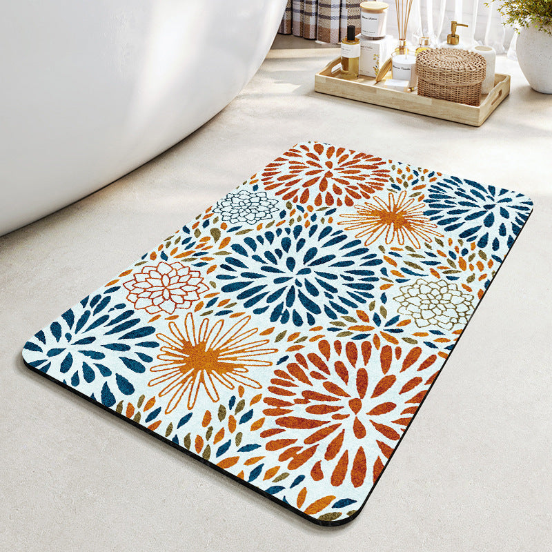 Stylish Geometric Pattern Bathroom Mat Stornfield