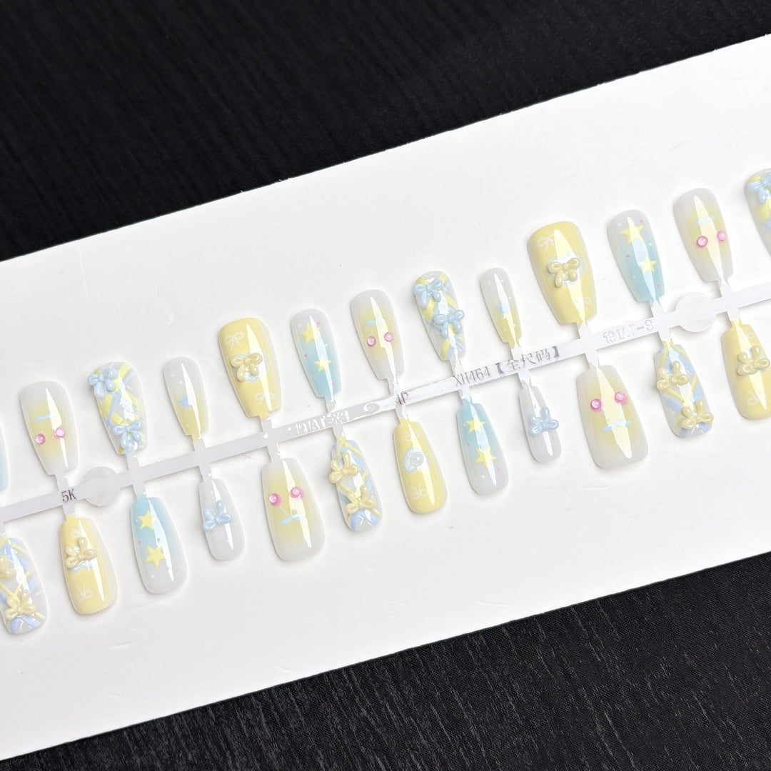 Whimsical Press-On Nail Art