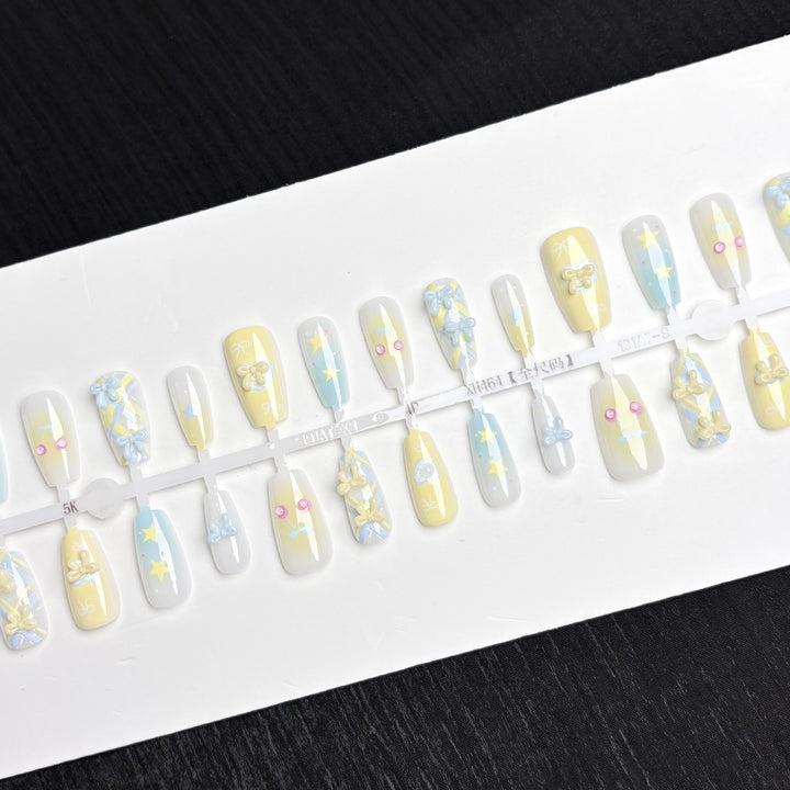 Whimsical Press-On Nail Art