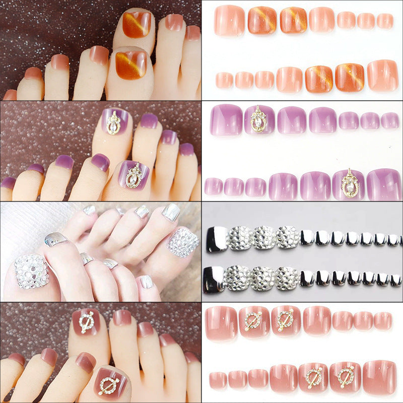 Decorative Press-On Toenail Art Set Stornfield