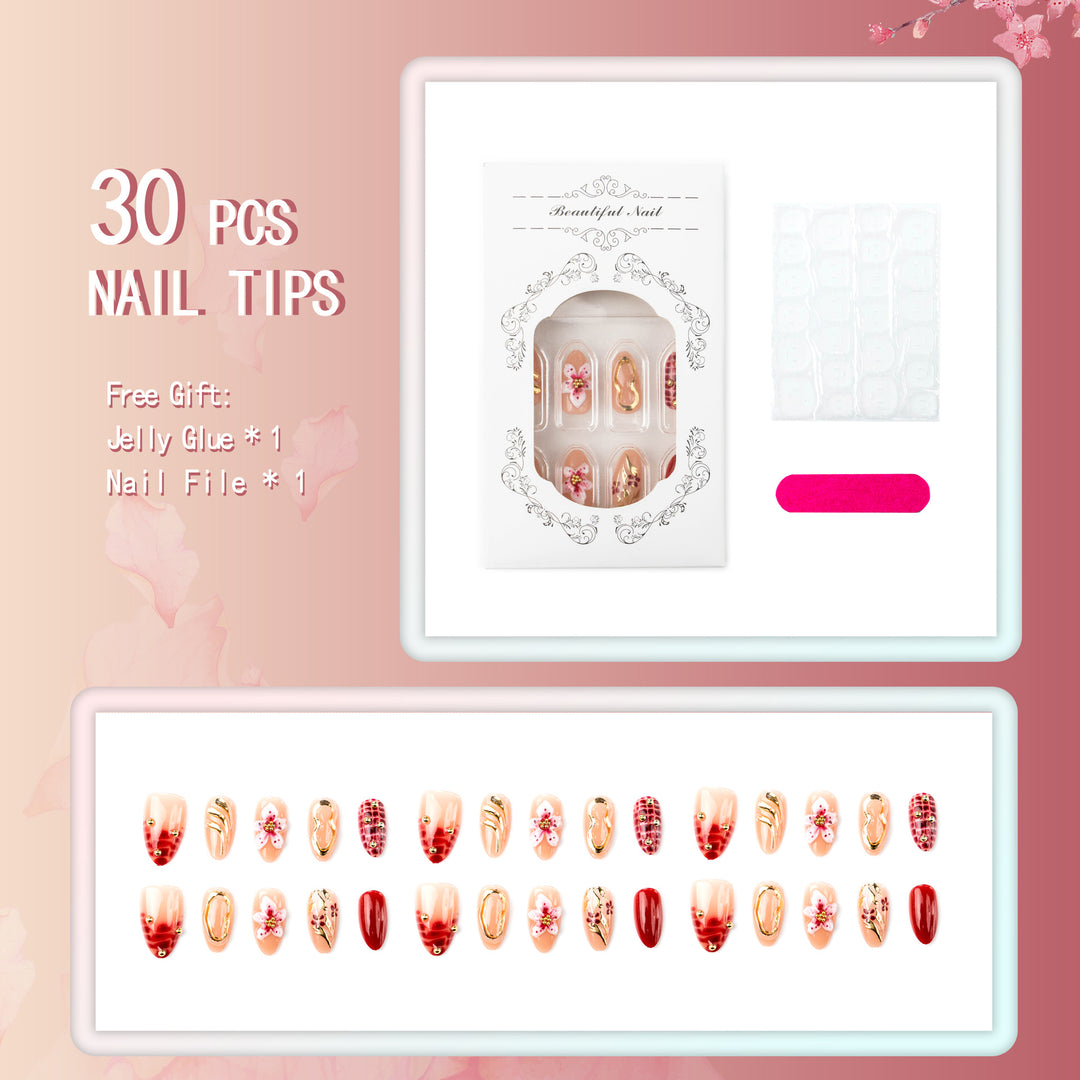 Decoratively Designed False Nail Art