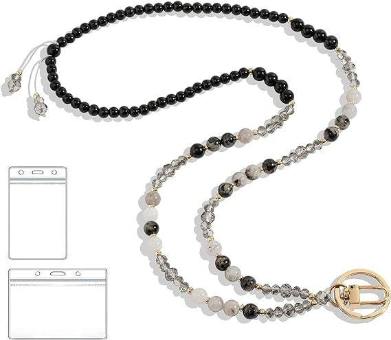 Beaded Lanyard with Retractable ID Holder Stornfield