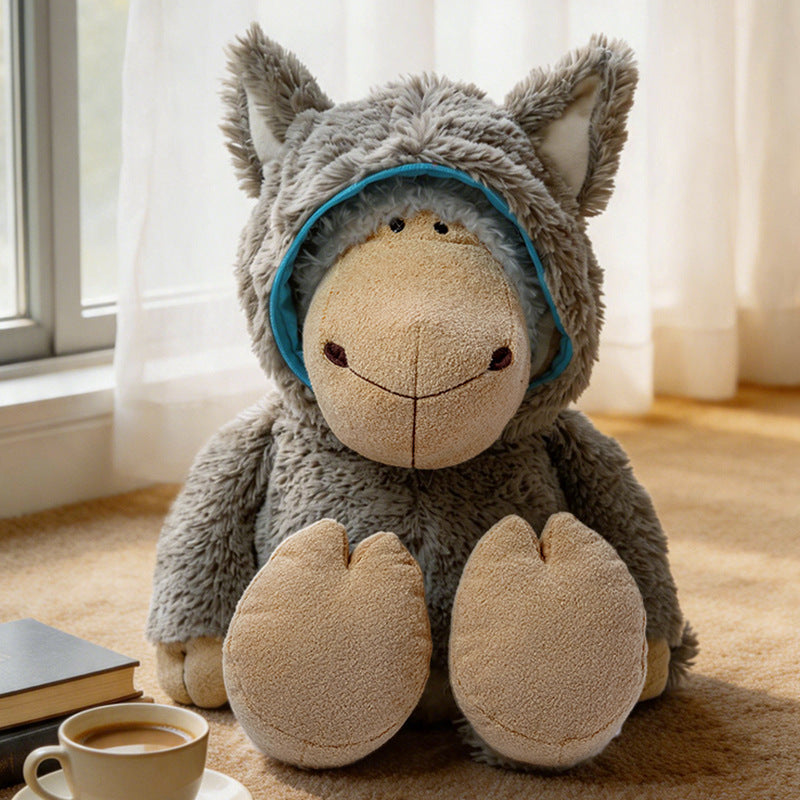 Plush Raccoon Soft Fur Sitting Stuffed Animal with Embroidered Face and Fluffy Tail Stornfield