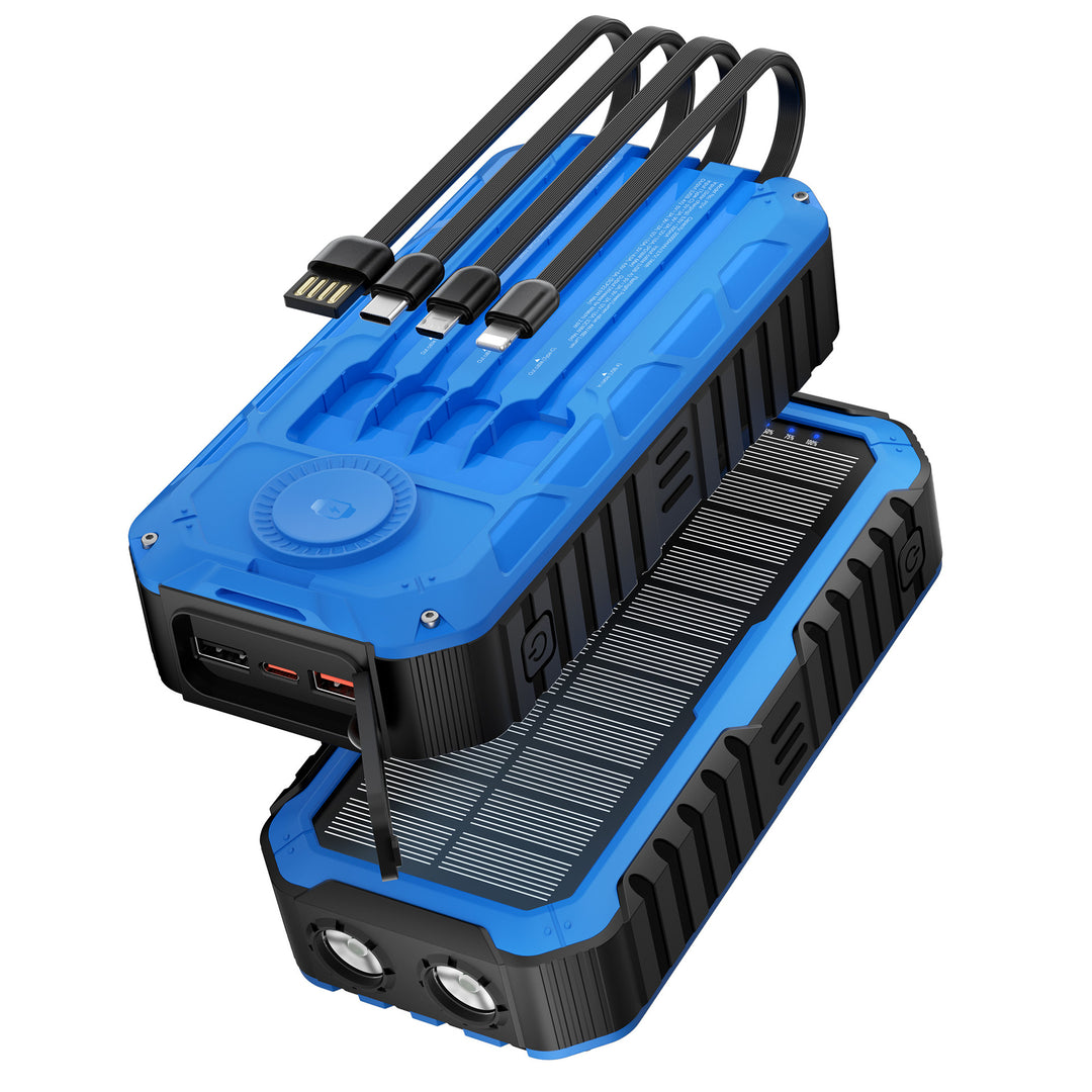Multifunctional Solar Power Bank with Integrated LED Light Stornfield