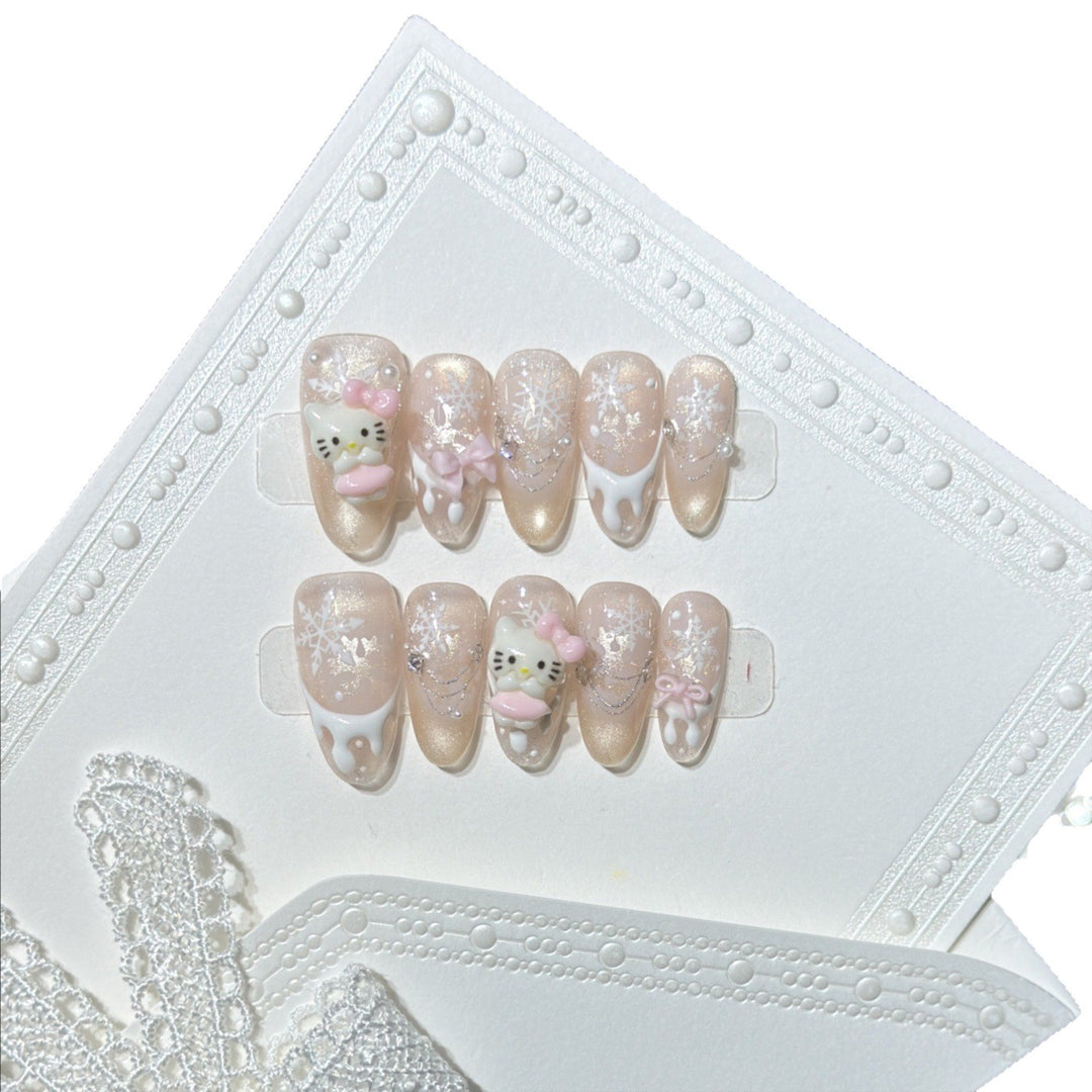 Decorative Themed Press-On Nail Art Set Stornfield