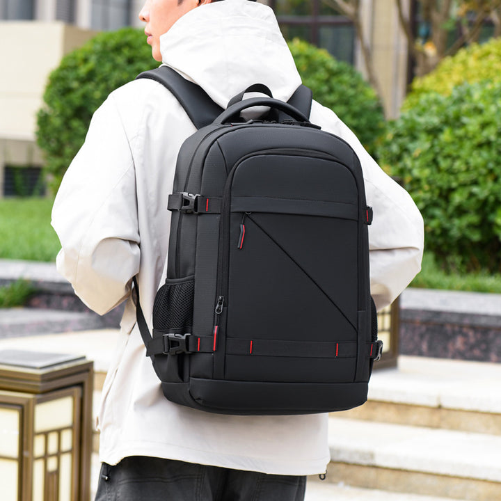 Backpack with ergonomic carrying system and multifunctional compartments Stornfield