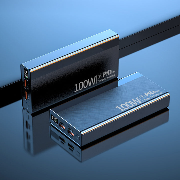 Portable Multi-Slot Power Bank with Digital Charging Status Indicator Stornfield