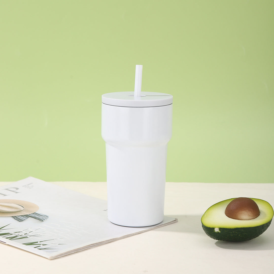 Unisex Insulated Drinking Cup with Dust Protection Lid and Straw Stornfield