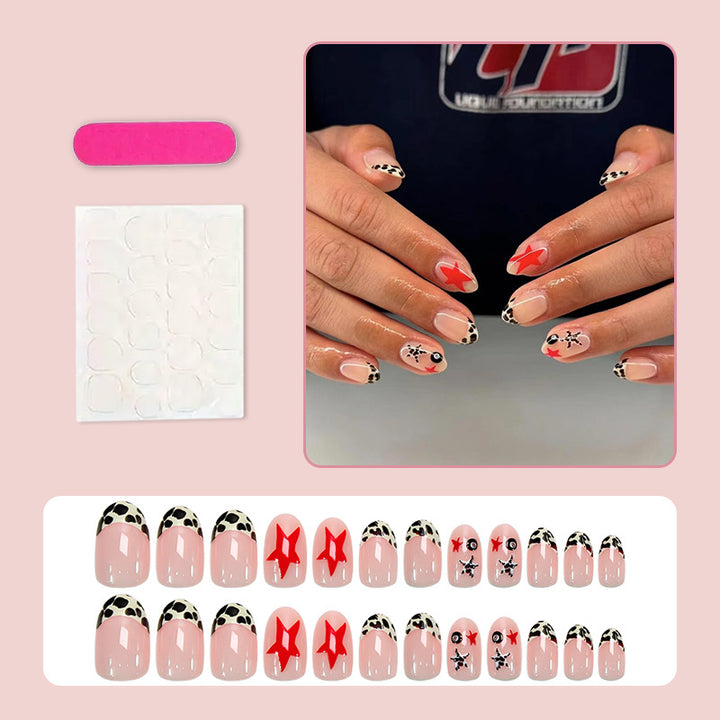 Artificial nail set with playful animal and star designs Stornfield