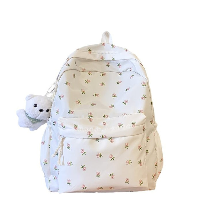 Backpack with Floral Design and Practical Compartments Stornfield