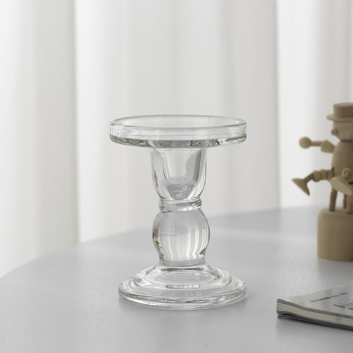 Hand-Poured Ribbed Pillar Candle for Home Decor