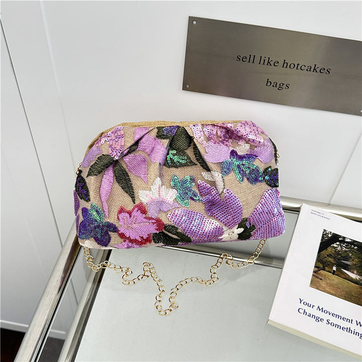 Floral Beaded Evening Clutch