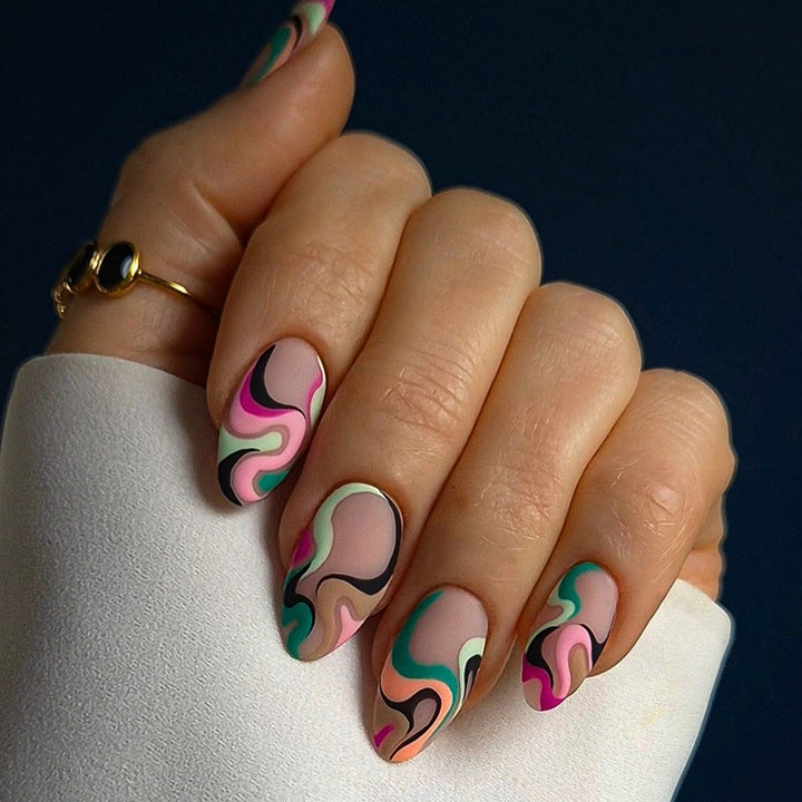 Artificial Nails in Modern Abstract Design Stornfield