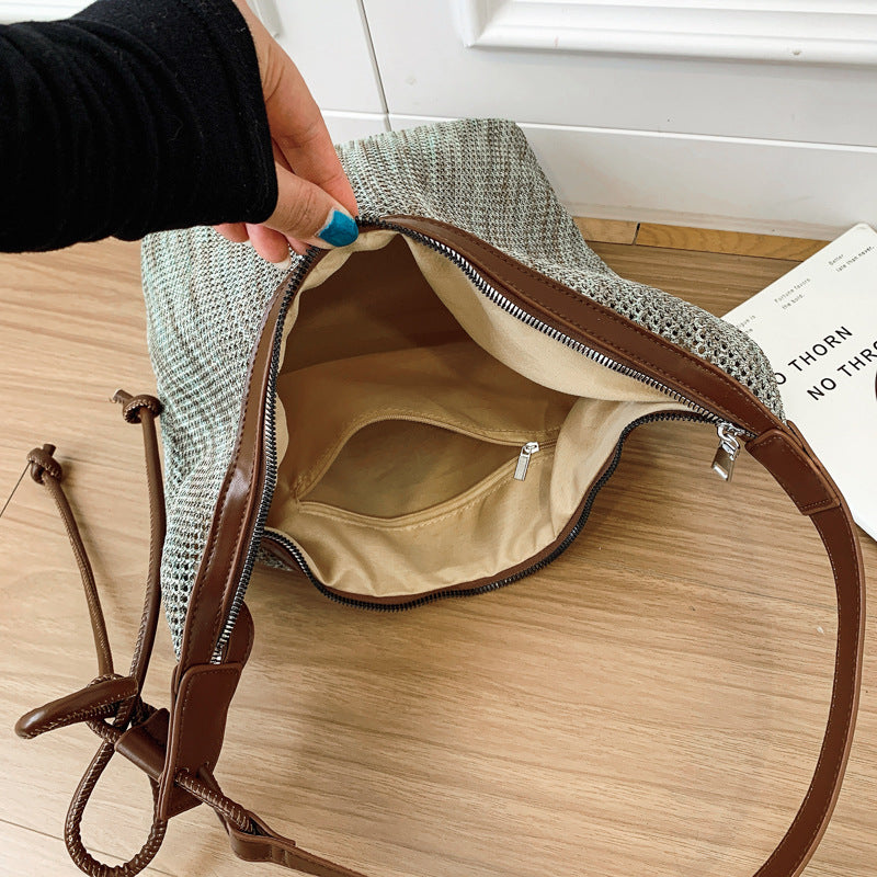 Casual Knit Shoulder Bag