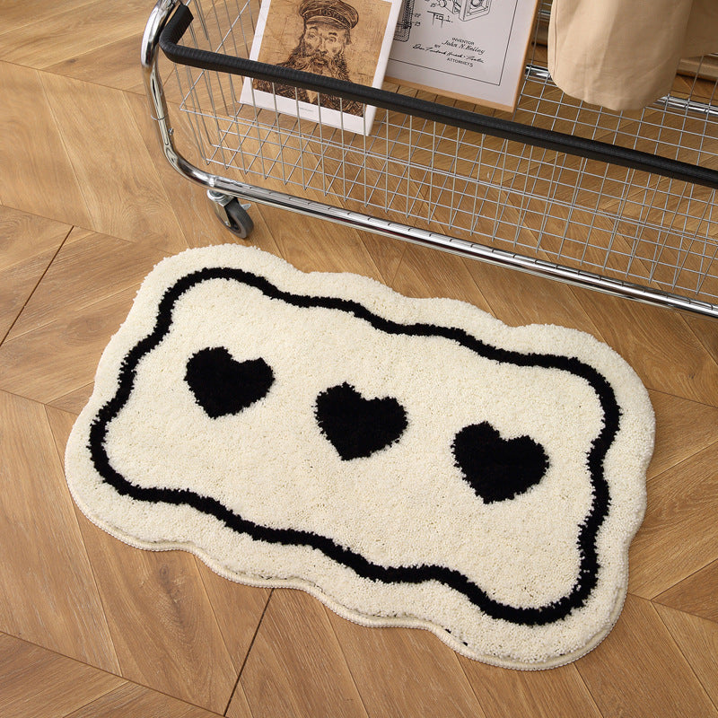 Decorative Heart-Shaped Floor Mat