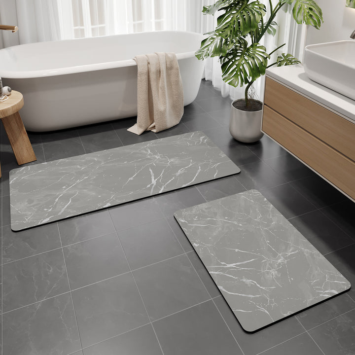 Luxurious Marble Pattern Bath Mat Set