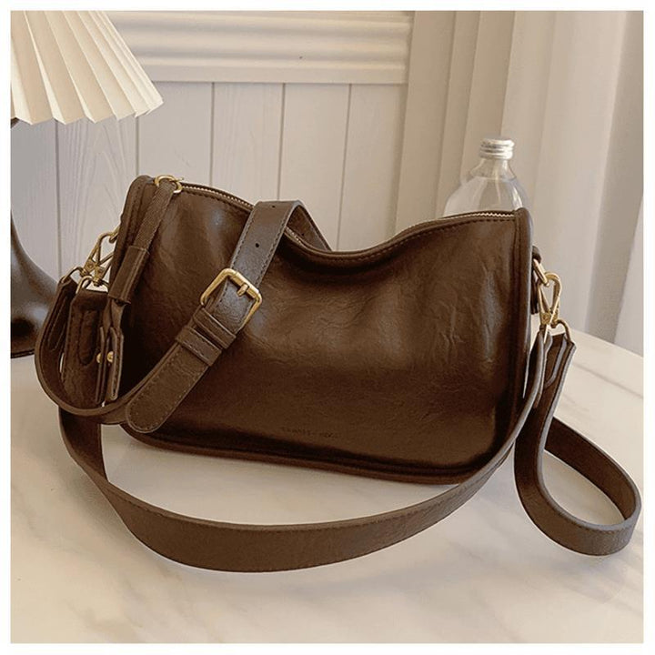 Premium Textured Leather Shoulder Bag Stornfield
