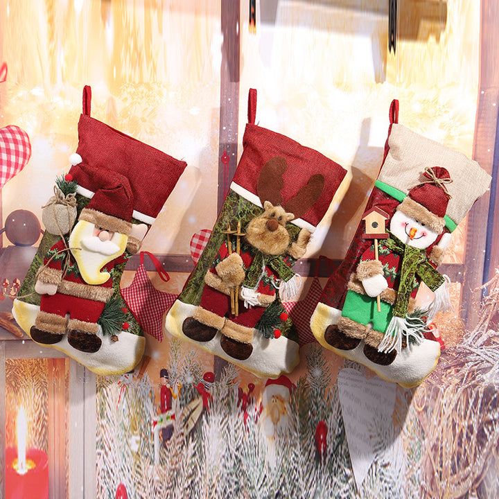 Cute Christmas stocking with reindeer design Stornfield
