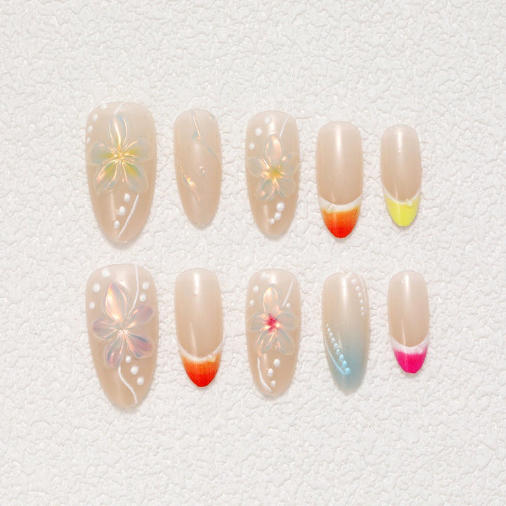 Artistic Nail Set with Floral Motifs Stornfield