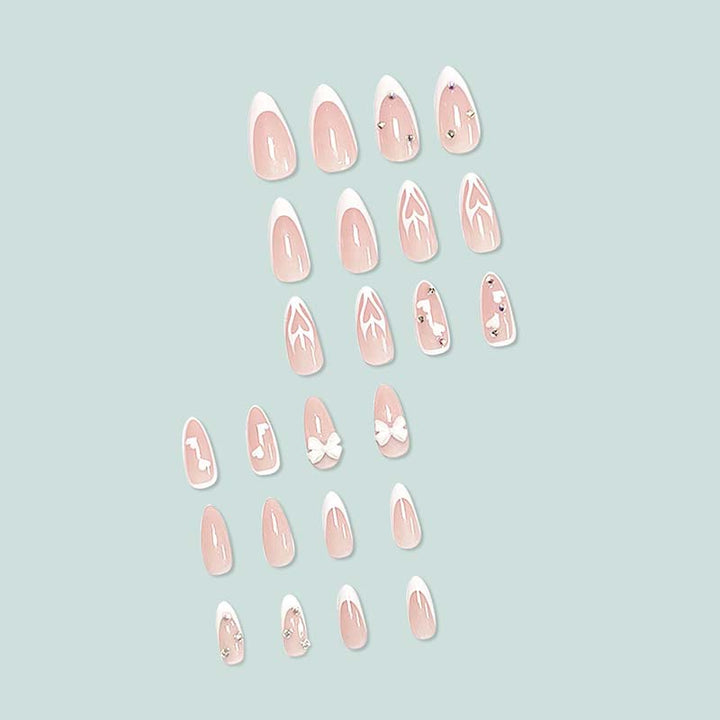 Artistic stiletto nails with heart design Stornfield