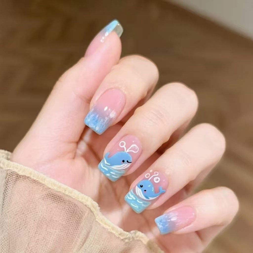 Artistic Whale-Themed Nail Art Kit