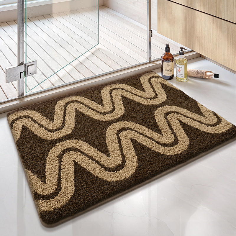 Absorbent Geometric Pattern Bath Mat