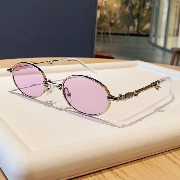 Women's fashionable glasses with elegant metal frame and lightly tinted lenses Stornfield
