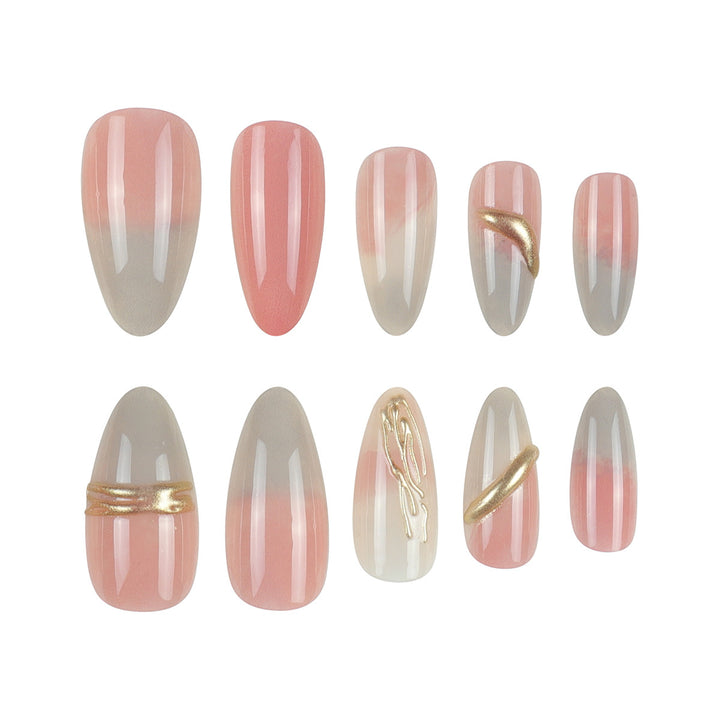 Elegant Stiletto Press-On Nails with Gradient Design Stornfield