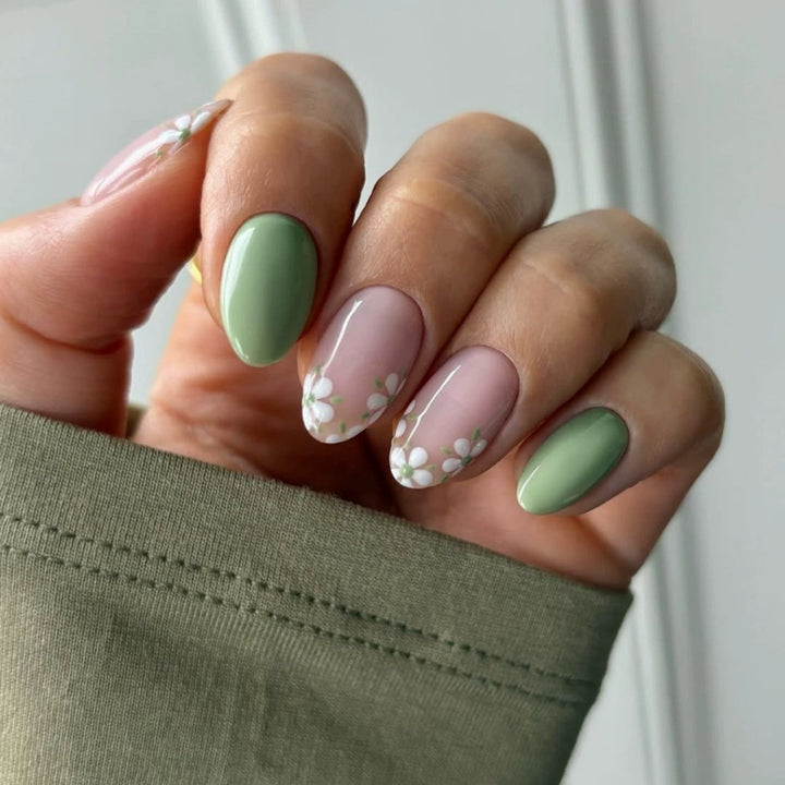 Floral Articulated Acrylic Nail Extensions Stornfield