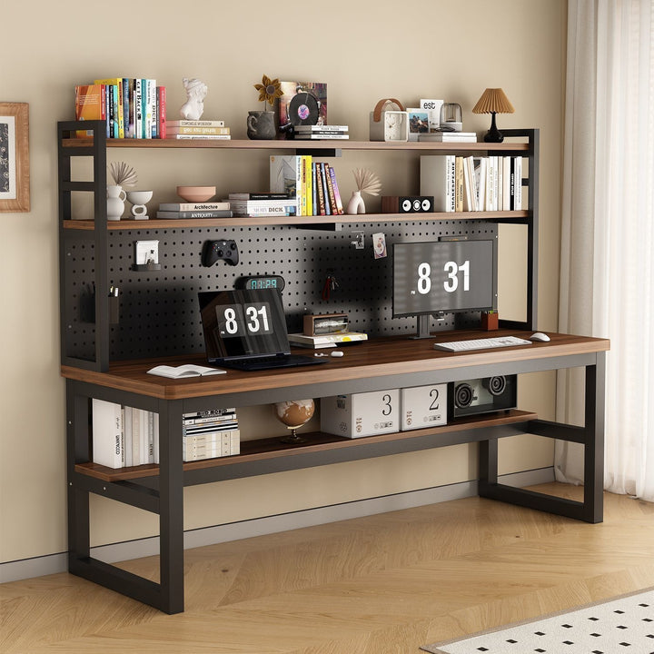 Multifunctional workspace with shelf Stornfield