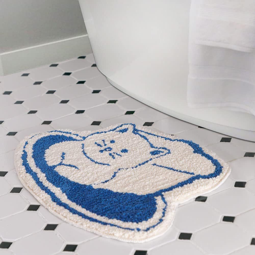 Cartoon Cat-Shaped Bath Mat