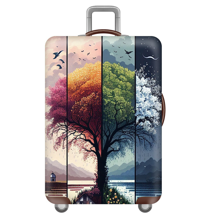 Unisex nan elastic suitcase cover with three-dimensional honeycomb pattern, shock-absorbing stretch protection cover for trolley with zipper Stornfield