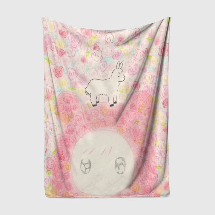 Playful Illustrated Fleece Blanket