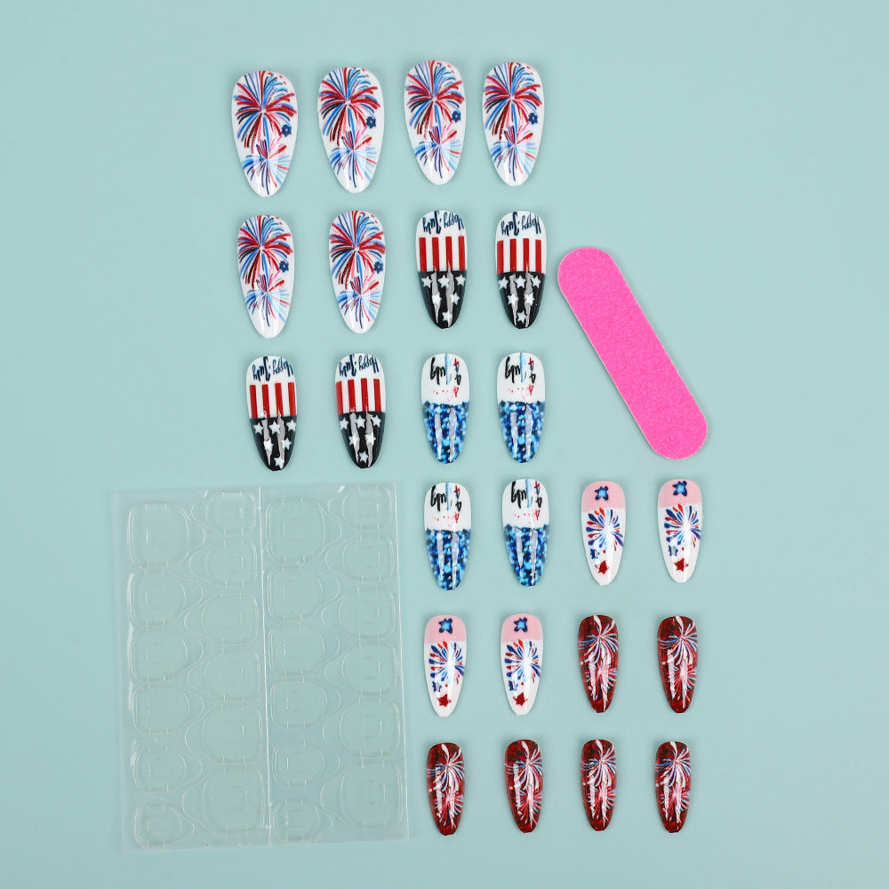 Artificial nails with patriotic designs Stornfield