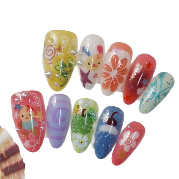 Playful Themed Press-On Nail Set Stornfield