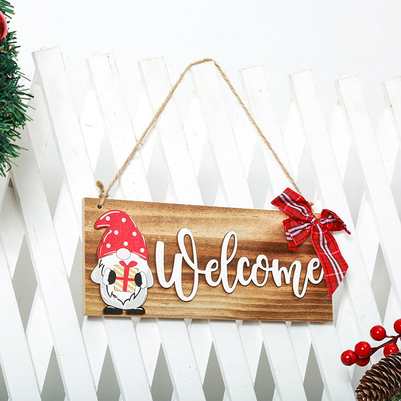 Welcome sign made of wood Stornfield