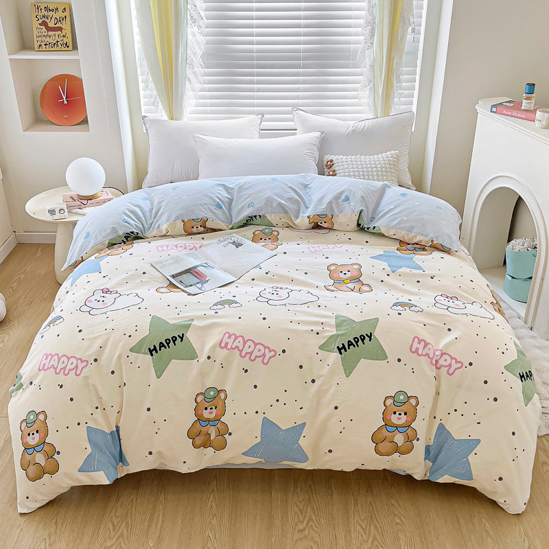 Plaid Patterned Quilted Comforter Set