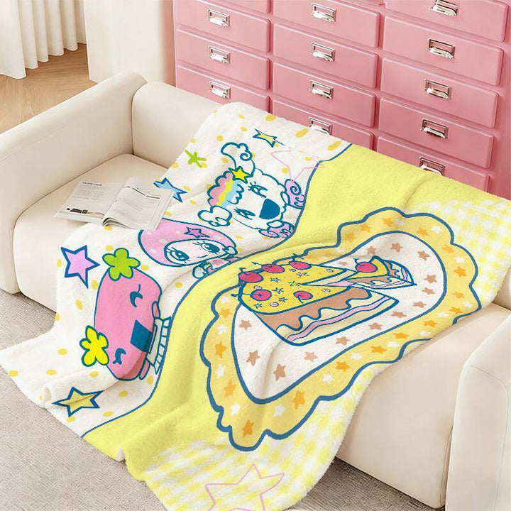 Cartoon-Themed Cozy Blanket