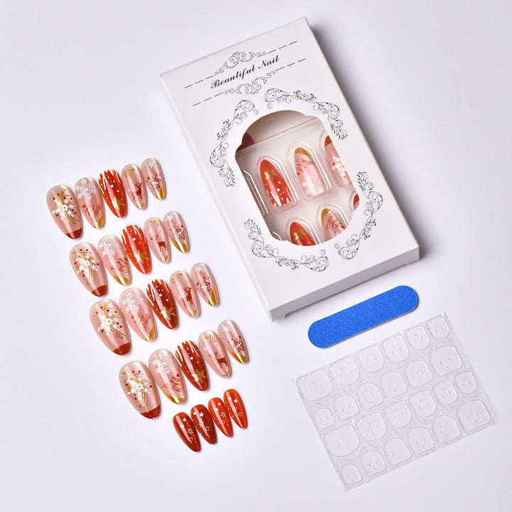 Seasonal Festive Press-On Nail Art Set