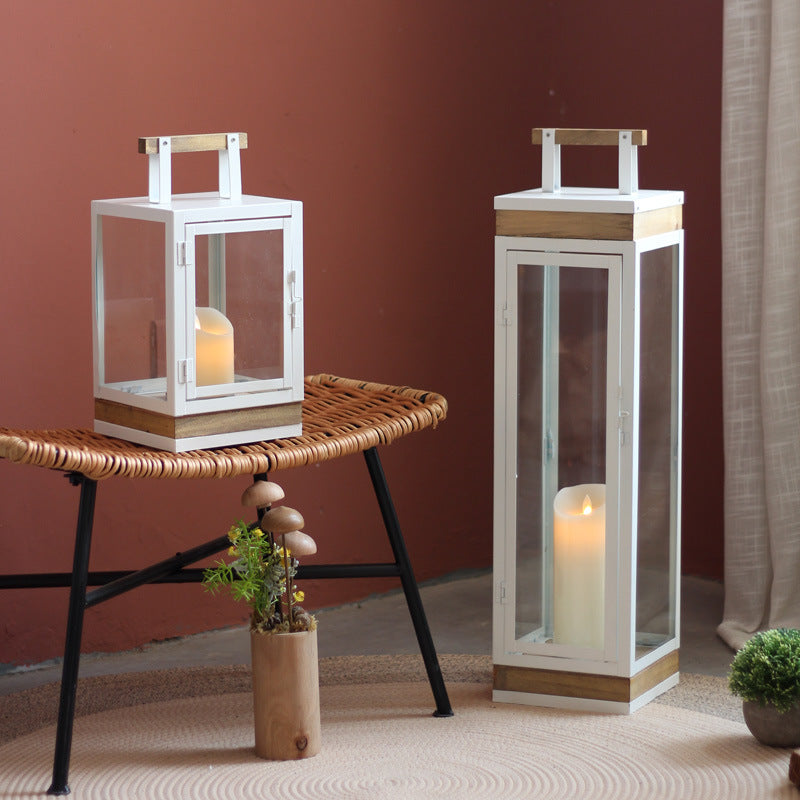 Decorative Lantern with Wooden Handle Stornfield