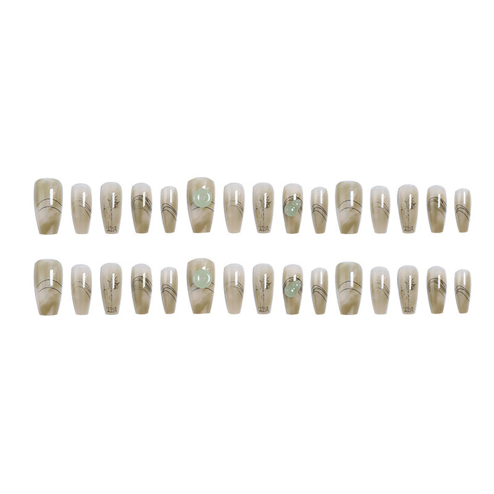 Artificial nails with modern geometric design Stornfield
