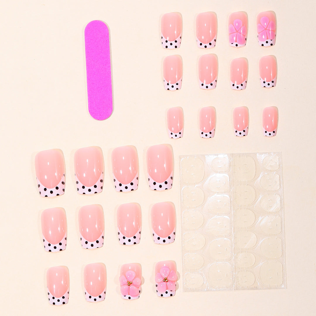 Floral Accent Gel Nail Extensions Stornfield