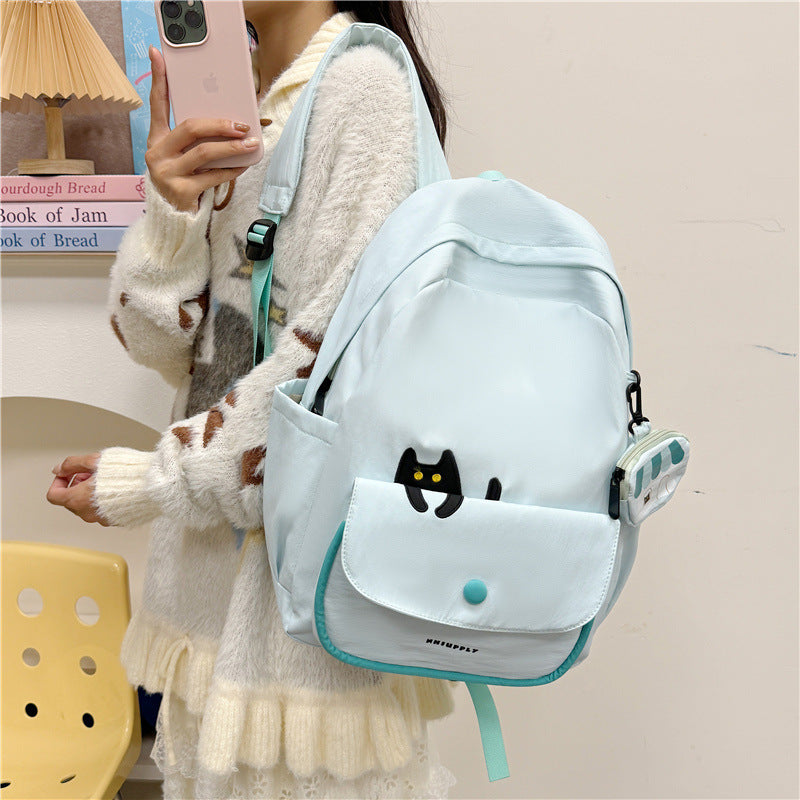 Playful backpack with cat design and versatile compartments Stornfield