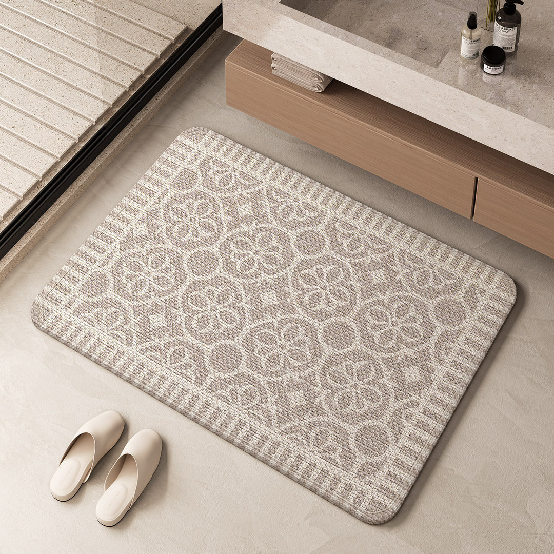Plush Decorative Bathroom Floor Mat