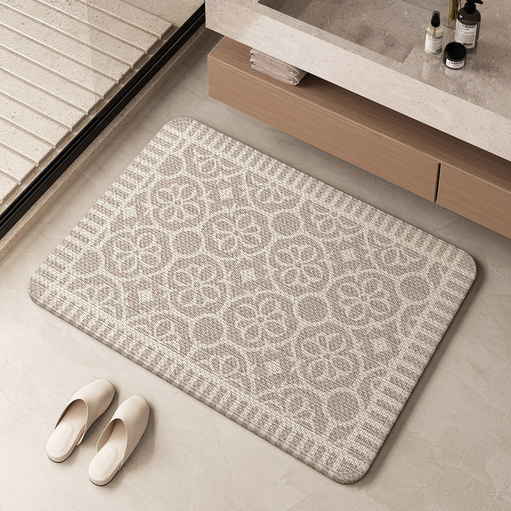 Plush Decorative Bathroom Floor Mat