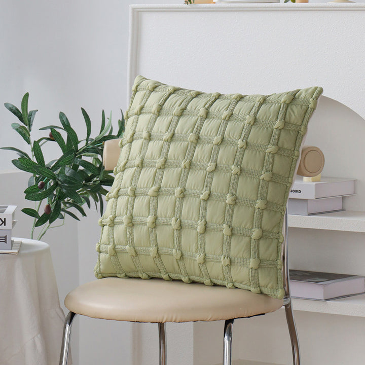 Decorative pillow with plant design