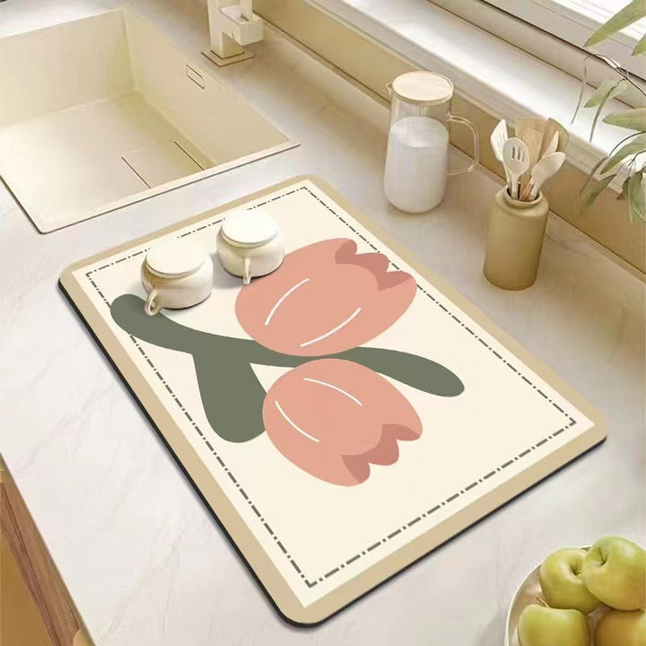Floral Patterns Kitchen Mat Stornfield