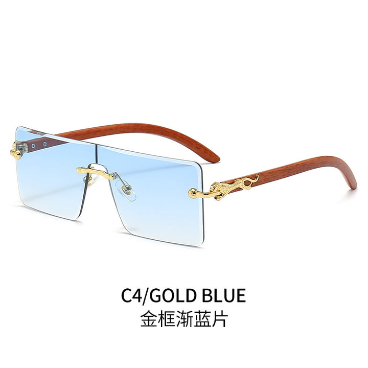 Women oversized fashionable sunglasses with luxurious wood and metal elements Stornfield
