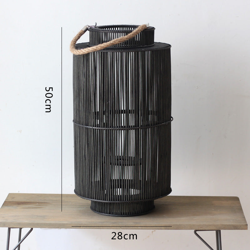 Decorative lantern made of woven material Stornfield
